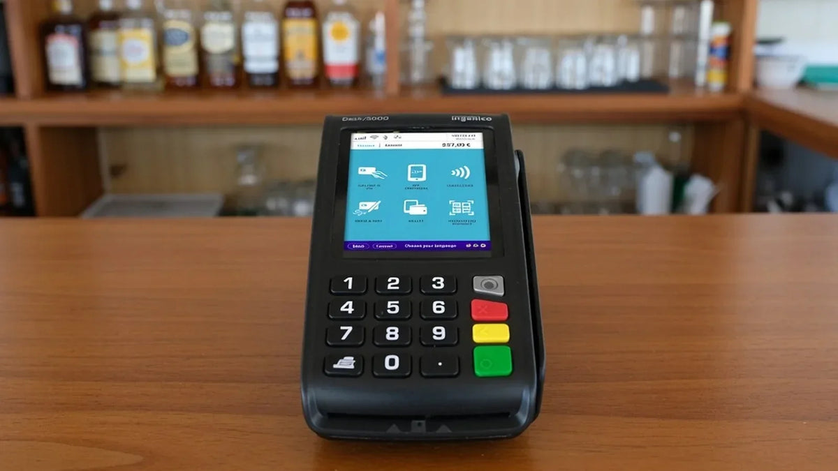 Terminal de paiement Ingenico Desk/5000 sur un comptoir