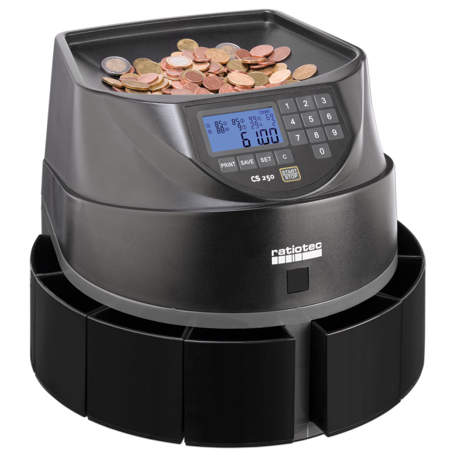 Compteuse trieuse Ratiotec CS250 avec compartiments de récupération des pièces