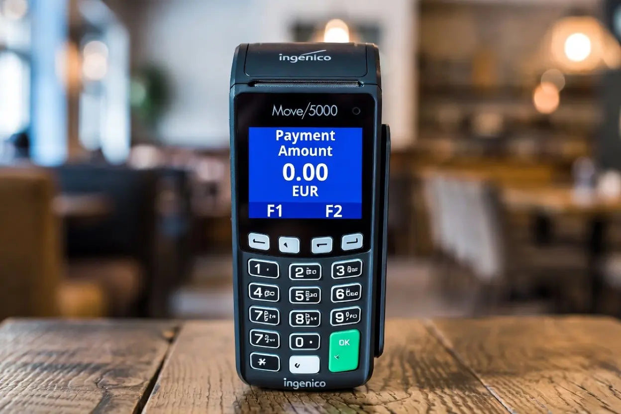 Terminal de paiement mobile Ingenico Move/5000 avec écran tactile et imprimante
