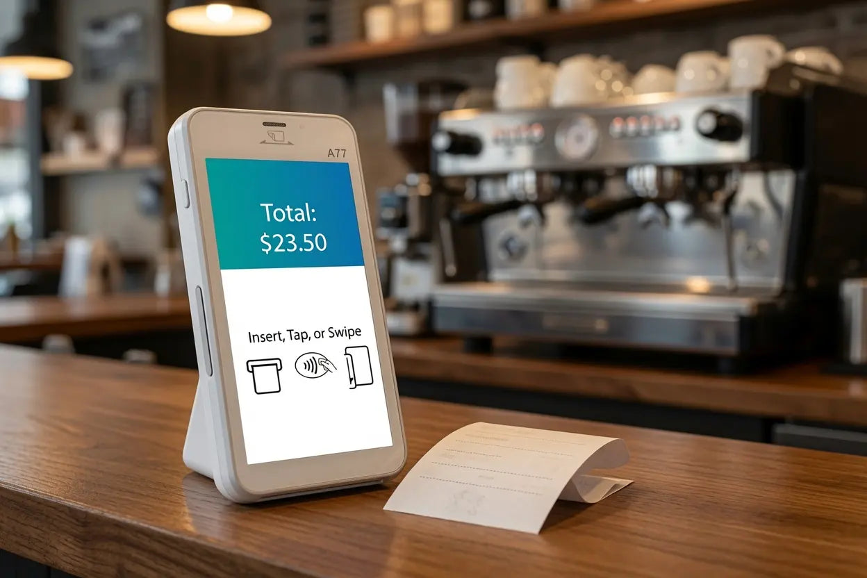 Terminal de paiement de poche PAX A77 avec écran tactile