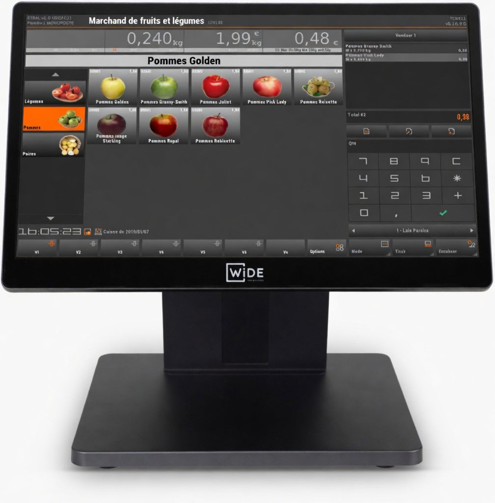 Caisse tactile Windows POS WIDE 156WD avec écran de 15,6 pouces