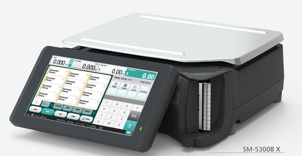 Écran opérateur et client de la balance DIGI SM-5300