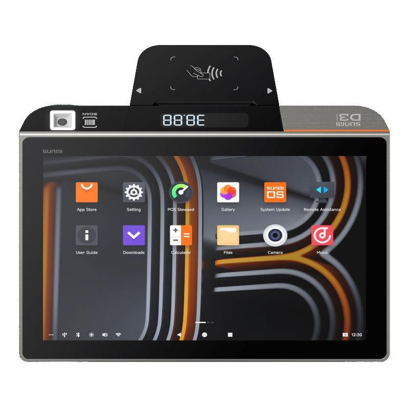 Caisse tactile Sunmi D3 mini 10,1 pouces avec imprimante intégrée